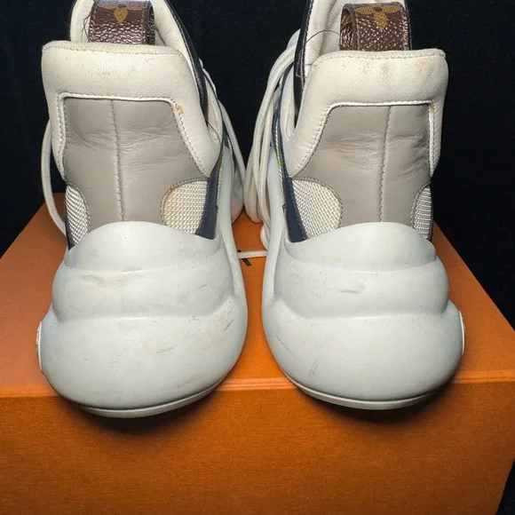 Louis Vuitton Neon Green and White Sneakers - Picture 6 of 9